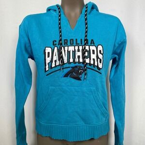 Carolina Panthers NFL Turquoise Gridiron Hoodie Juniors SMALL NWT